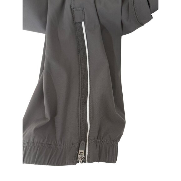 IBKUL Gray Joggers Stretch Activewear Pants Zip Ankle Size M - Picture 3 of 8